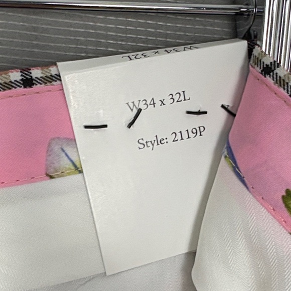 Paisley & Gray Beige, Navy & Red Plaid Dress Pants - Picture 11 of 15